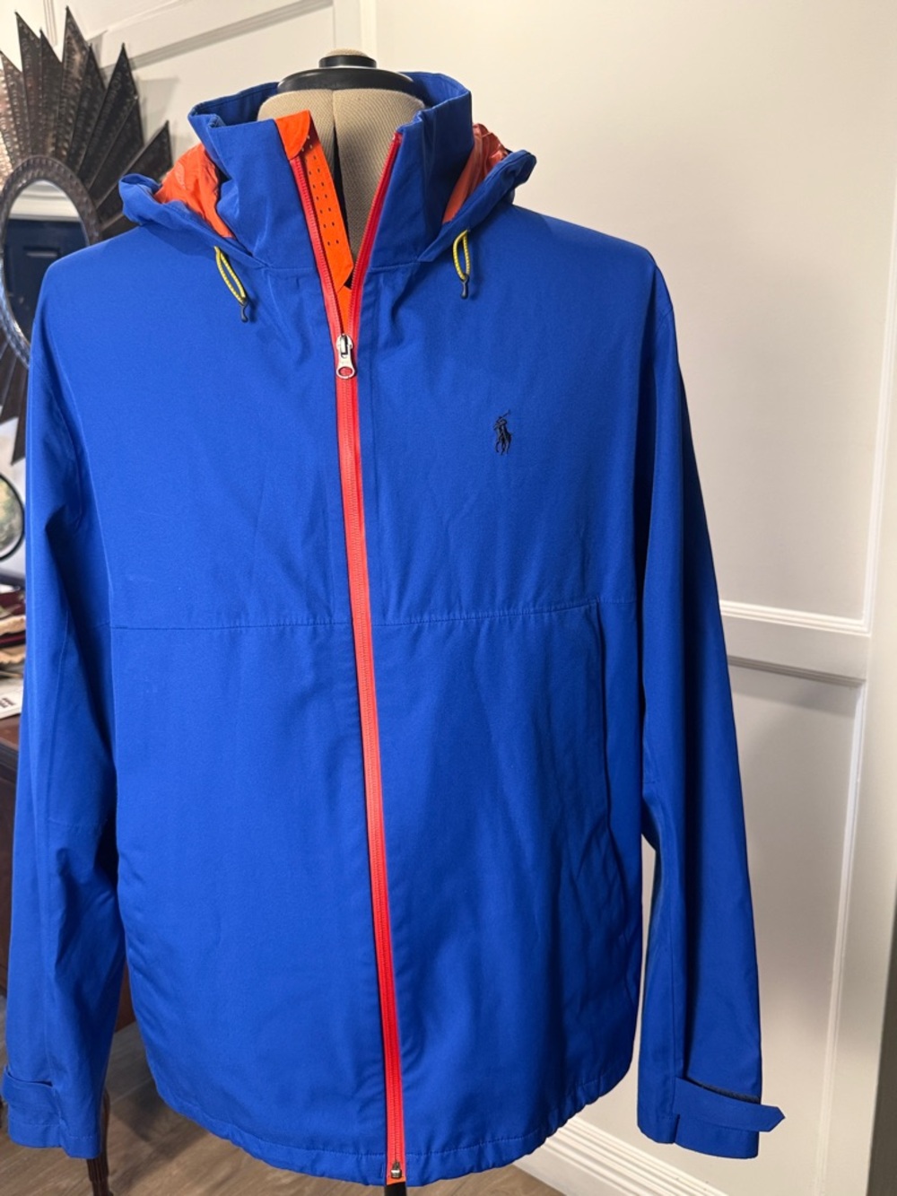Polo by Ralph Lauren Blue Performance Jacket with Red Trim